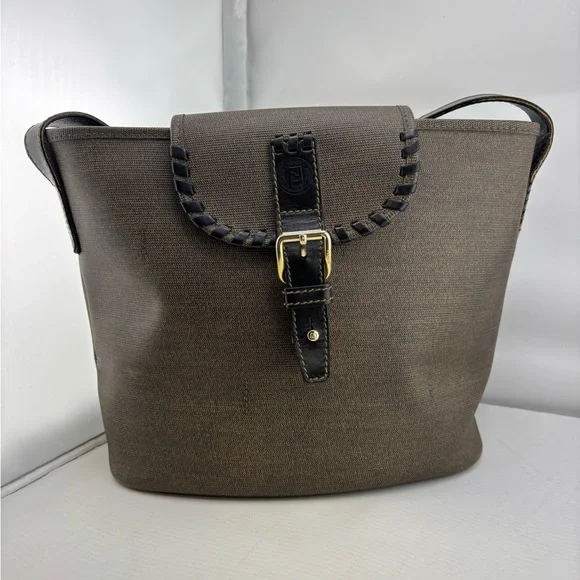 Fendi Vintage Black and Brown Crossbody Bag - Picture 2 of 15